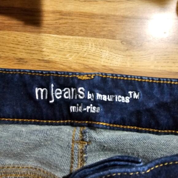 M Jeans by Maurices Mid-Rise Dark Wash Denim – XL-Short, Checkered Flannel Cuff - Picture 7 of 8